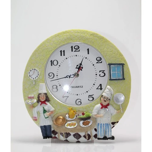 Periboia Aşçı Tasarımlı Polyester Duvar Saati Model 4