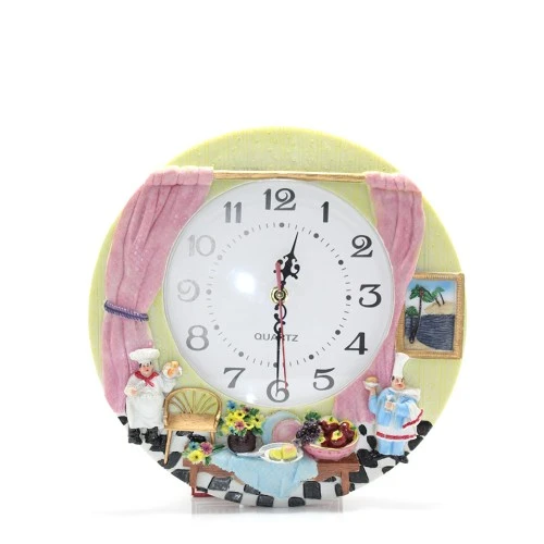 Periboia Aşçı Tasarımlı Polyester Duvar Saati Model 3