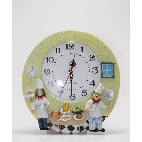 Periboia Aşçı Tasarımlı Polyester Duvar Saati Model 5