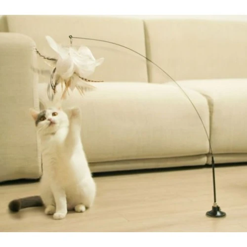 Periboia Vantuzlu Tüylü Zilli Kedi Oyun Oltası