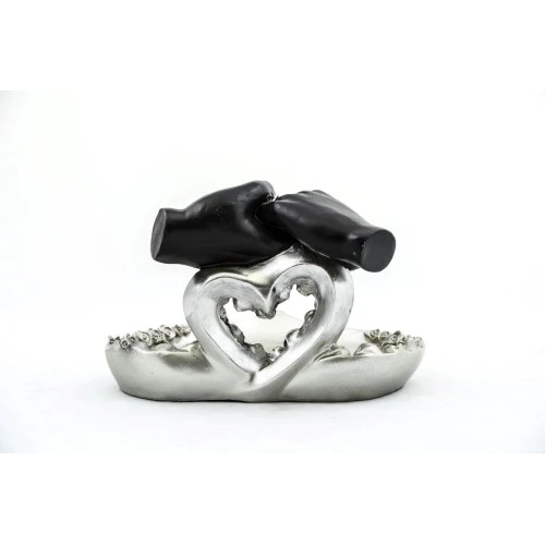 Periboia Özel Tasarım Kalpli Polyester Sunum Tepsisi - Resim 2