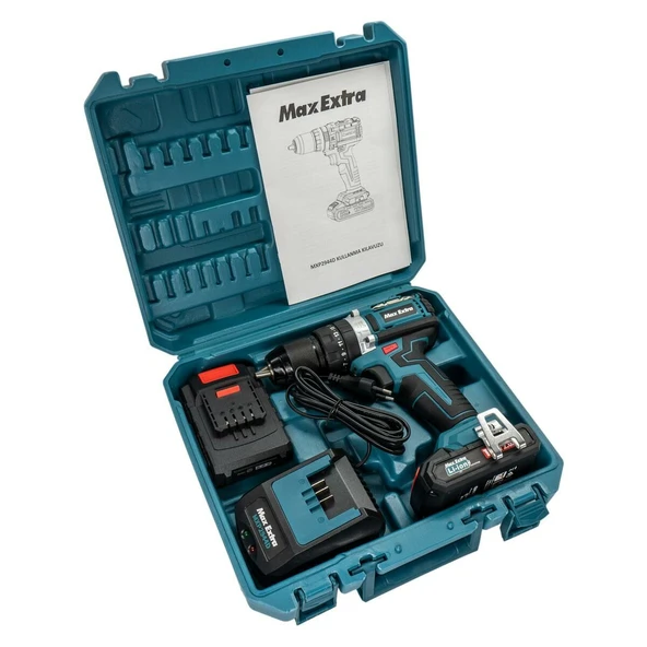 MAX EXTRA MXP2944D Akülü Darbeli Matkap 18Volt - 2 Amper - 2