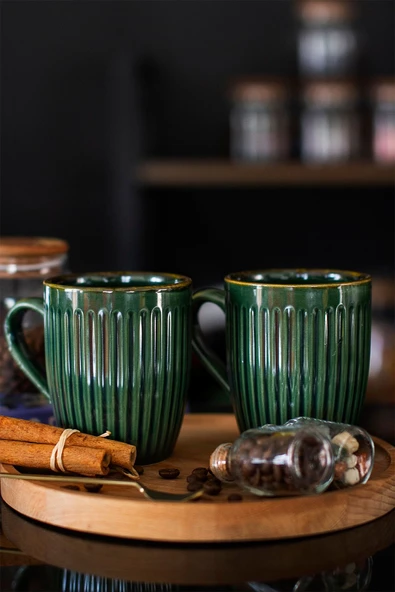 Artistik Yeşil 2li Kupa Seti