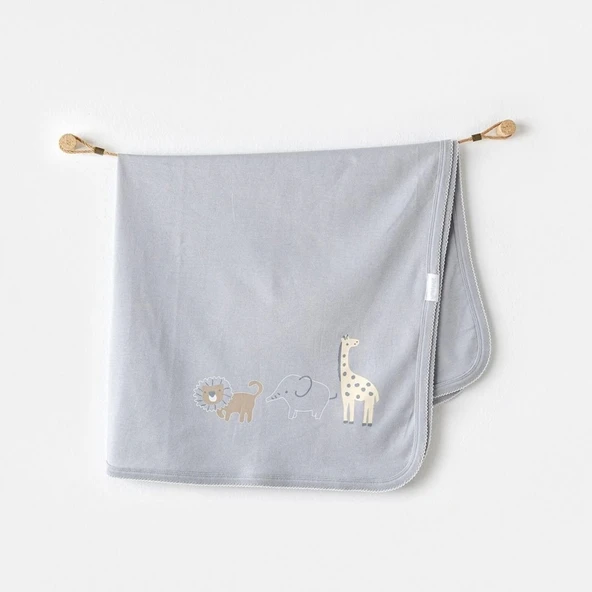 Andywawa Ac25808 Blanket 85x90 Little King Bebek Battaniye Grey