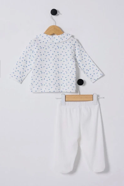 U.s Polo Bebek 2'li Takım Usb2433 Beyaz-mavi - Resim 2