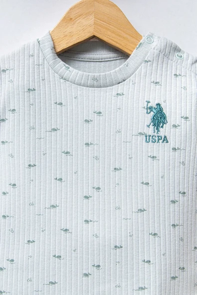 U.s Polo Bebek 2'li Takım Usb2311 Su Yeşili - Resim 2