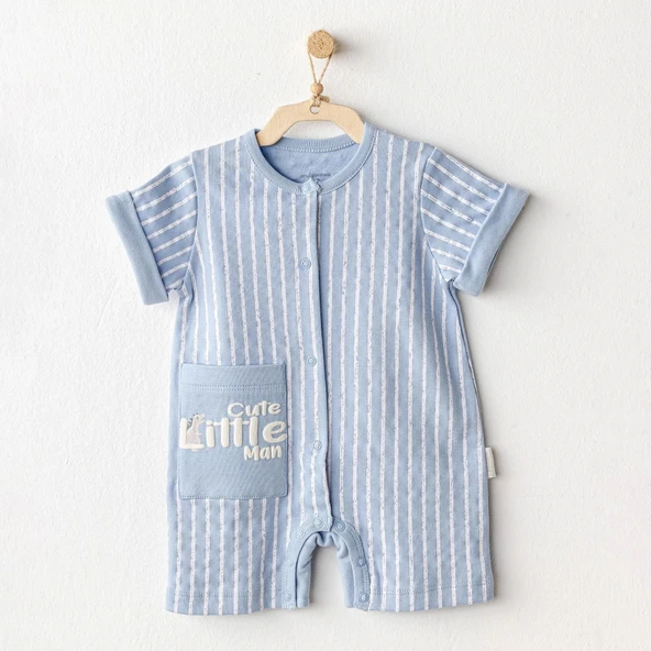 Andywawa Ac25918 Romper Dino Bebek Tulum Blue