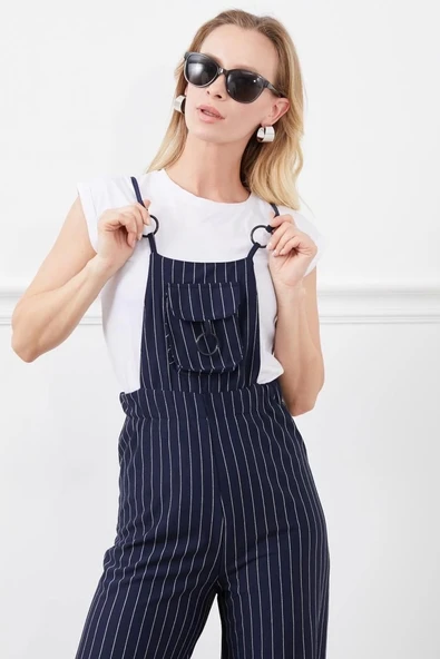 İp askılı beli lastikli tulum - 2