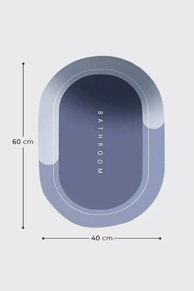 Busstier 40x60 cm Ultra Emici Sihirli Banyo Paspası, Hızlı Kuruyan, Kaymaz Tabanlı - 3