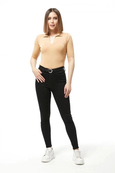 Gömlek yaka yazlık triko bluz - 2