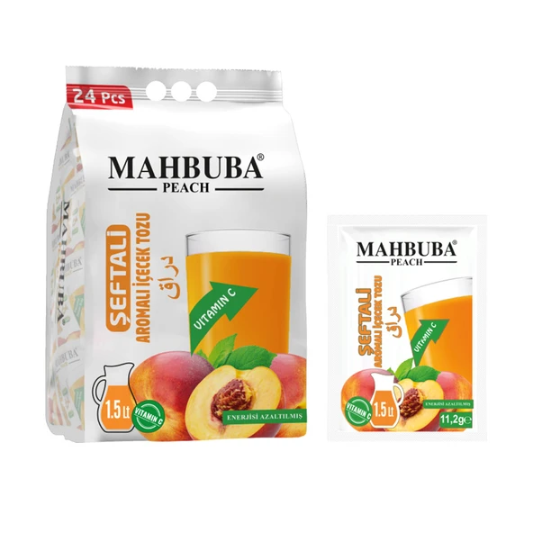 Mahbuba Şeftali Aromalı Soğuk Toz İçecek 240x11.2gr - 3