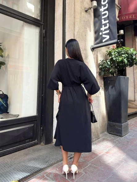 Ayrobin midi elbise - 3