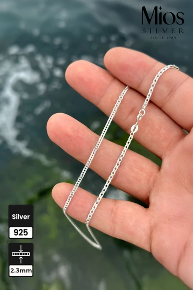 2.3mm Rambo Zincir 925 Ayar Gümüş Kolye