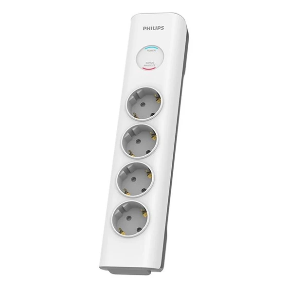 PHILIPS 4-lü SPN7040WA/62 600 Joules Akım Koruma Prizi Beyaz