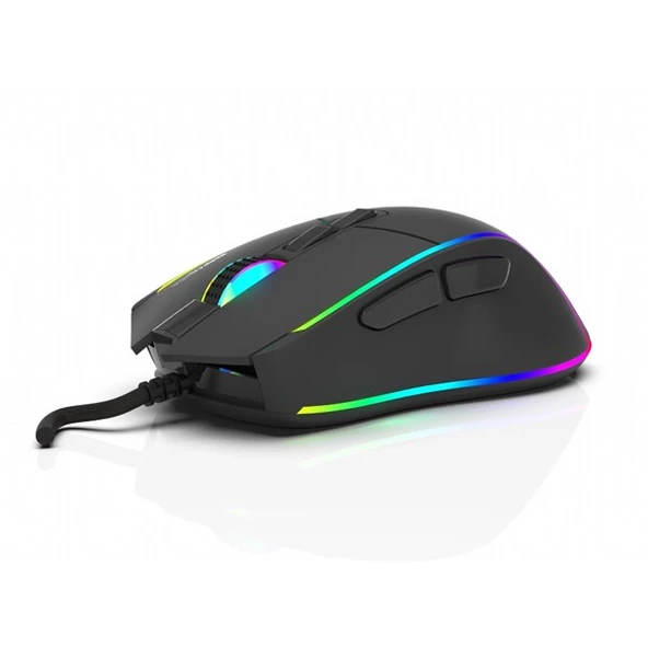 INCA IMG-GT16 USB RGB Led Aydınlatmalı 6400dpi Gaming Optic Siyah Mouse - Resim 2