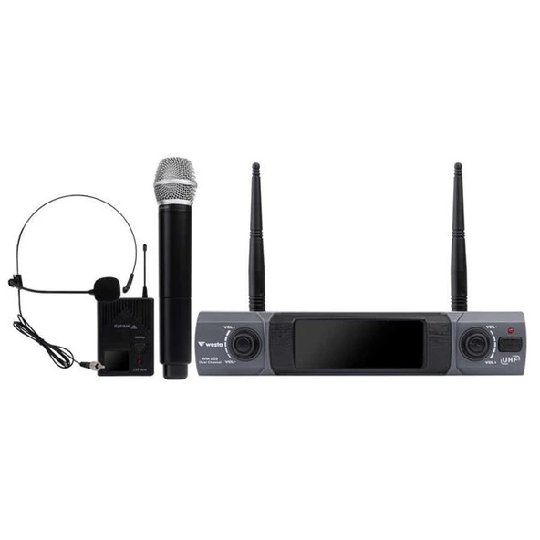 WESTA WM-202HT 1 Receiver+ 1 Handheld + 1 Lavalier(Yaka) Mikrofon Seti - 3