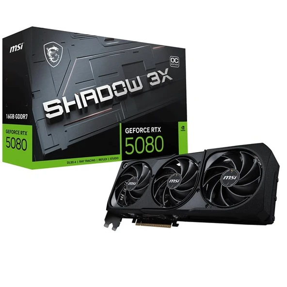 MSI RTX5080 16GB SHADOW 3X OC 16G GDDR7 256bit HDMI DP PCIe 5.0