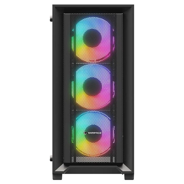 RAMPAGE 750W 80+ BRONZE VOYAGER 4-RGB FANLI GAMING MID-TOWER PC KASASI - Resim 2