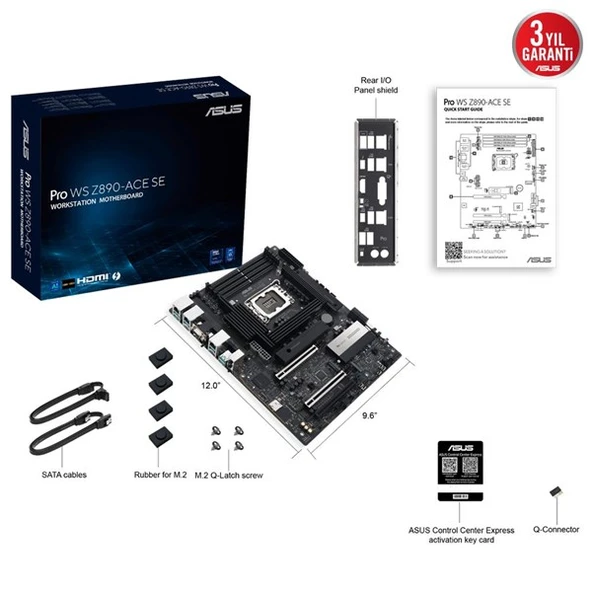 ASUS PRO WS Z890 ACE SE DDR5 THUNDERBOLT-HDMI DP PCIE 5.0 1851p ATX - 6