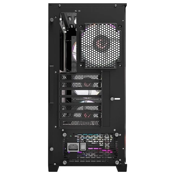 RAMPAGE 750W 80+ BRONZE VOYAGER 4-RGB FANLI GAMING MID-TOWER PC KASASI - Resim 3