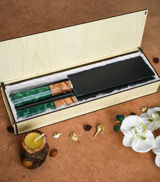 Wooddiamonds Deri Çantalı 5'li Şef Bıçağı Seti - 8