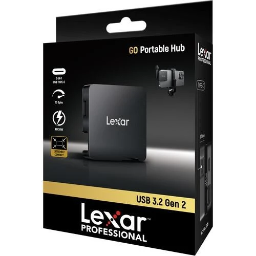 LEXAR PROFESSIONAL GO PORTABLE HUB LPASL400-RNBNG 10GbE USBC HUB - 4