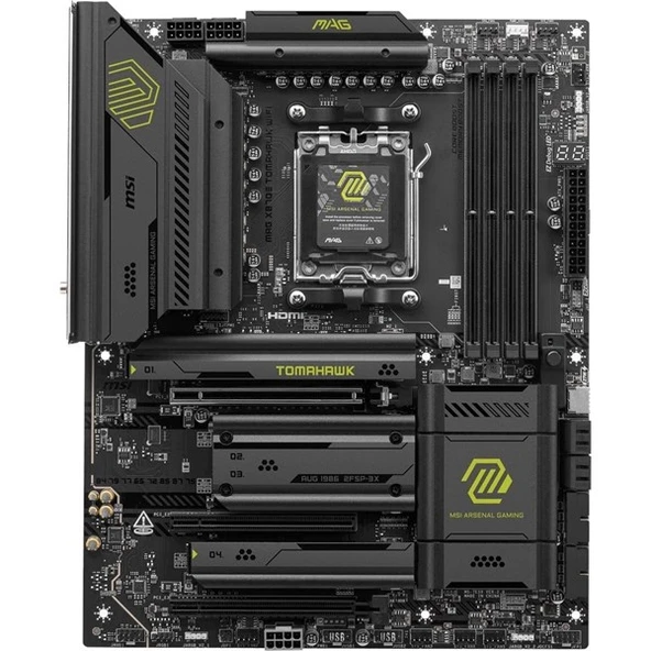 MSI MAG X870E TOMAHAWK WIFI-7 DDR5 HDMI-DP PCIE 5.0 AM5 ATX - 2