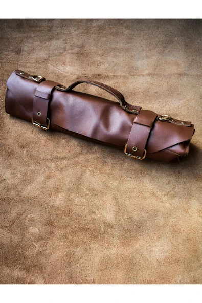 Wooddiamonds Deri Çantalı 5'li Şef Bıçağı Seti - 7