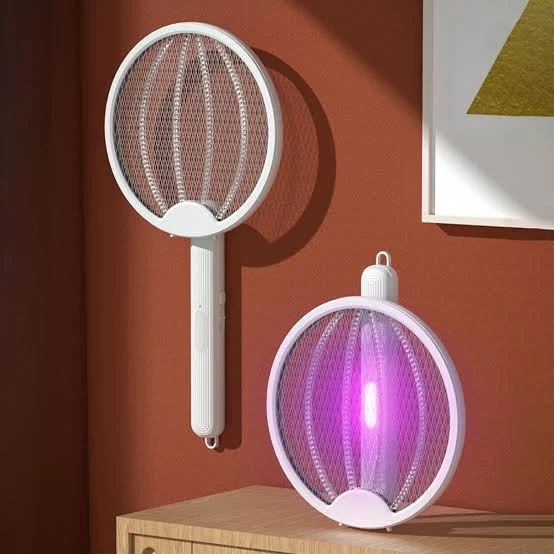Sinek Yakalama Raketi Cızz Elektirikli Şarjlı Sabitlenir UV Lambalı Tutucu - 5