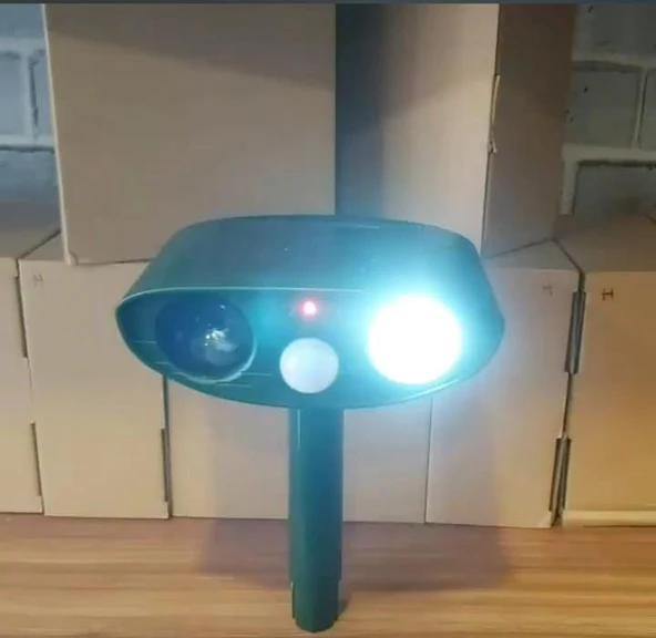 Yabani Hayvan Kovucu Ultrasonik Güneş Enerjili Cihaz Çalışan Açık Alan Bahçe Hareket Sensörlü - 4