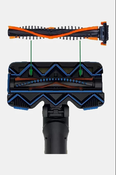 Philips XC8049/01 Uyumlu Süpürge Hepa Filtresi Ve Başlık Rulo Fırçası 2'li XC 8049 - Resim 3