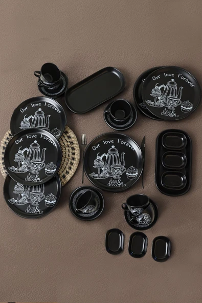 Keramika Tea & Desert Çeyiz Seti 26 Parça 6 kişilik - 4