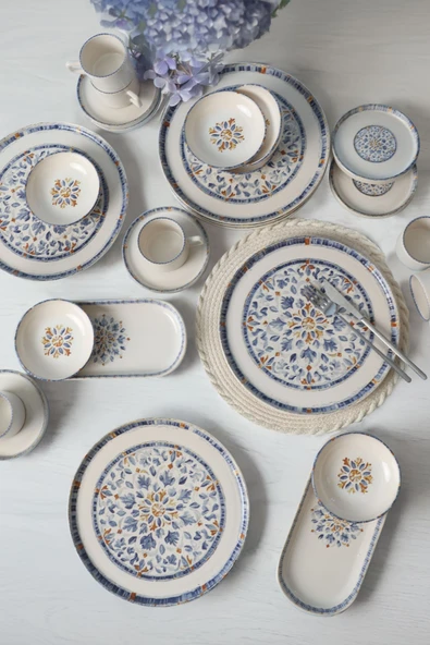 Keramika Sapphire Çeyiz Seti 26 Parça 6 kişilik 22743-44-45-46