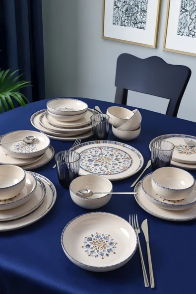 Keramika Sapphire Yemek Takımı 24 Parça 6 Kişilik  22743-46 ürün görseli 1