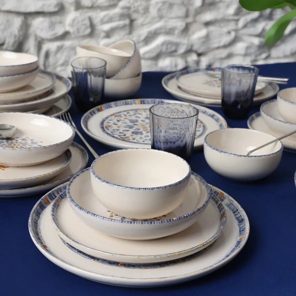 Keramika Sapphire Yemek Takımı 24 Parça 6 Kişilik  22743-46 - 2