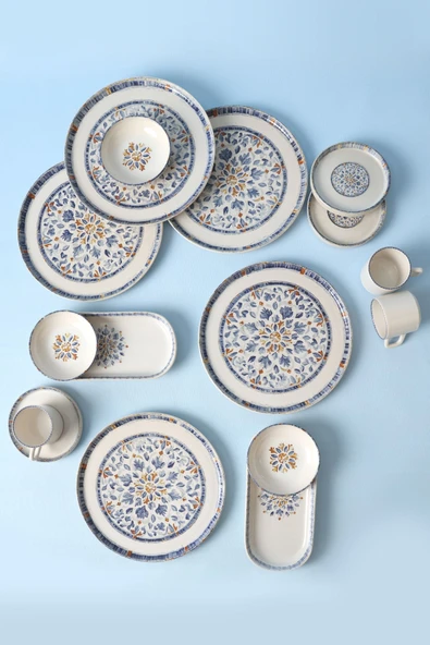 Keramika Sapphire Çeyiz Seti 26 Parça 6 kişilik 22743-44-45-46 - 5