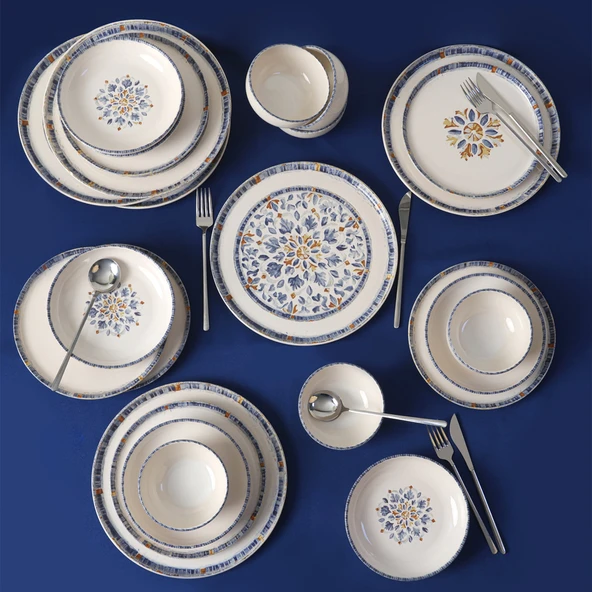 Keramika Sapphire Yemek Takımı 24 Parça 6 Kişilik  22743-46