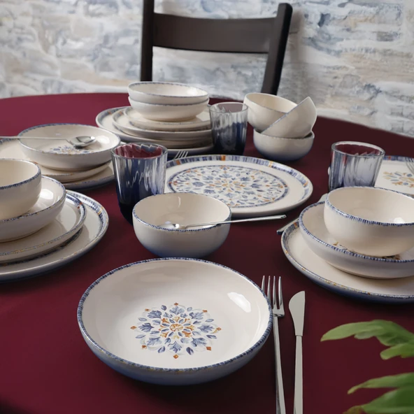 Keramika Sapphire Yemek Takımı 24 Parça 6 Kişilik  22743-46 - 5