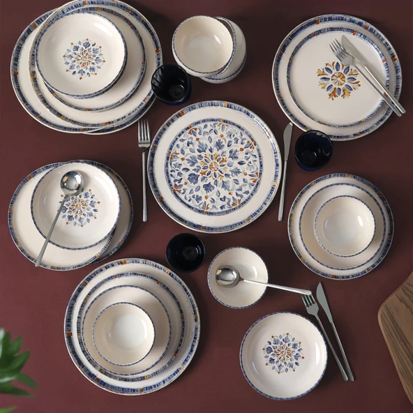 Keramika Sapphire Yemek Takımı 24 Parça 6 Kişilik  22743-46 - 9
