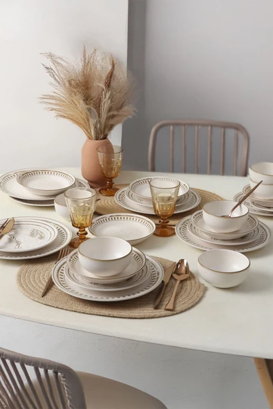 Keramika Brown Leaf Yemek Takımı 24 Parça 6 Kişilik 22427-28 - 3