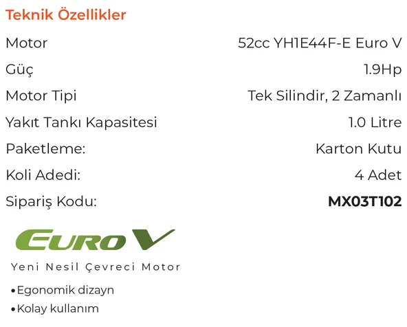 MAX EXTRA BCB52FS - EURO V(5) Motor Benzinli OT Biçme Sırt Tipi Tırpan - 3