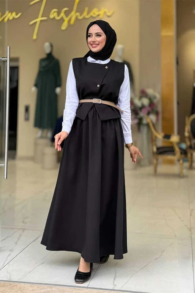 Etek ve Yelek İkili Takım 6035 Siyah