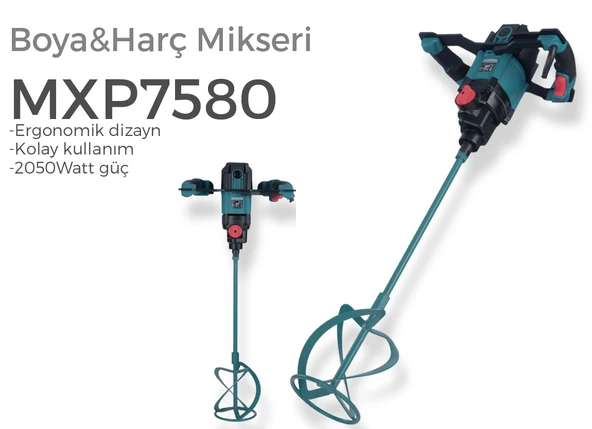 MAX EXTRA MXP7580 Profesyonel Elektrikli Boya Harç Karıştırma Mikseri Makinası 2050 Watt - 3