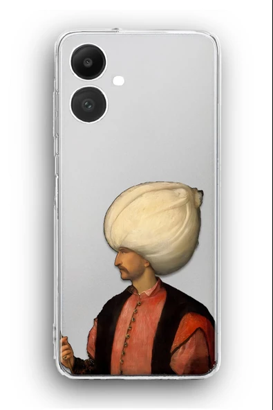 Samsung Galaxy A06 Uyumlu Baskılı Şeffaf Kılıf Kapak "Sultan Süleyman Han Hazretleri"