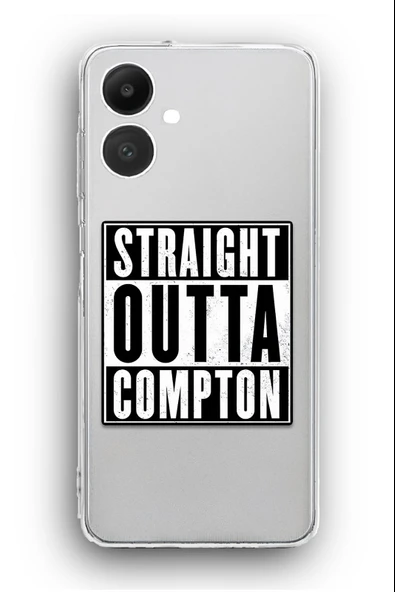 Samsung Galaxy A06 Uyumlu Baskılı Şeffaf Kılıf Kapak "Compton Rap"