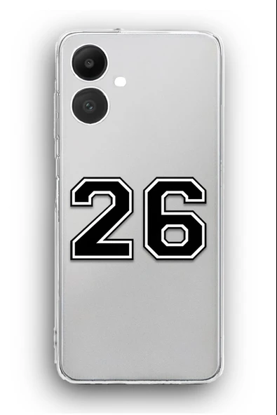 Samsung Galaxy A06 Uyumlu Baskılı Şeffaf Kılıf Kapak "26 Eskişehir"