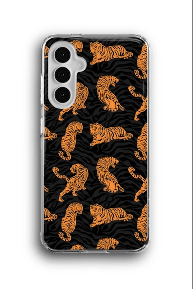 Samsung Galaxy A14 Uyumlu Baskılı Şeffaf Kılıf Kapak "Kaplanlar Leoparlar"