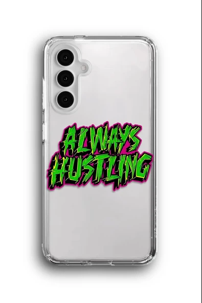 Samsung Galaxy A14 Uyumlu Baskılı Şeffaf Kılıf Kapak "Hustler Grinder"
