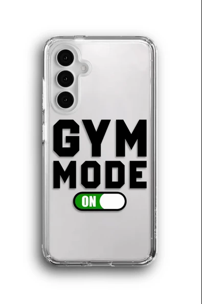Samsung Galaxy A14 Uyumlu Baskılı Şeffaf Kılıf Kapak "Gym Mode On"