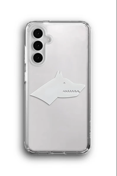 Samsung Galaxy A14 Uyumlu Baskılı Şeffaf Kılıf Kapak "Kurt Sembolü"